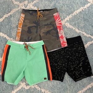 Billabong Board Shorts men’s size 29 lot of 3